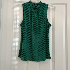 Banana Republic Emerald Polka Dot Blouse